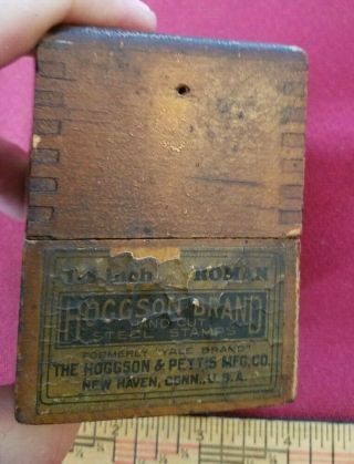 Hoggson 1/8 Inch Steel Stamps Numbers 0 - 9 Vintage With Case Leather Metal Punch