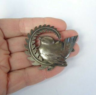 Antique Georg Jensen Denmark Sterling Silver 309 Bird Pin Brooch
