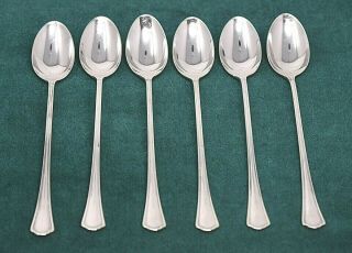 (6) Reed & Barton Sterling Silver Iced Tea Spoon 7 1/8 In,  Clovelly 1912 Design