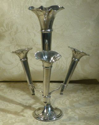 Antique Solid Silver Epergne Table Centre Vase Hallmark 1919 Birmingham H&h 7.  5 "