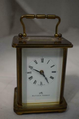 Matthew Norman 1754 Carriage Clock 11 Jewel Swiss Made Clock With Key