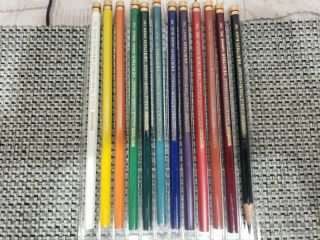 12 Vtg Berol Eagle Verithin Colored Pencils Mixed Colors Assorted W/ Case 3