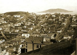 8x10 1864 Aerial View Of San Francisco Photo Vintage California Civil War City