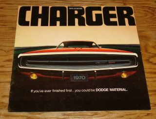 1970 Dodge Charger Deluxe Sales Brochure 70 R/t Se 500 Hemi
