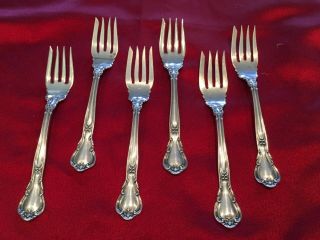Set Of 6 Gorham Chantilly Sterling Silver Salad Forks/dessert Forks No Monogram