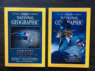 " Under The Sea " Vintage National Geographic Magazines Re: Titanic,  Old Shipwreck
