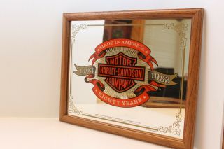 Harley - Davidson 80th Anniversary Mirror 12 1/4 X 15 1/4
