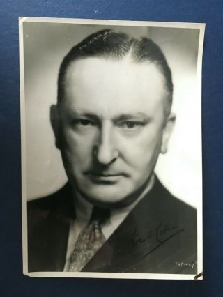 Frank Cellier - Popular British Actor - Signed Vintage Photograph