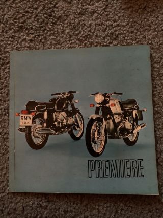 Vintage Bmw Motorcycle Sales Brochure For Premiere R50/5 R60/5 R75/5 F 1969