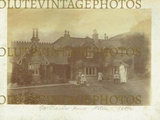 Albumen Photograph Mr Clarkes House Niton Isle Of Wight Vintage Album Page 1882