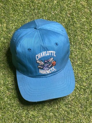 Vintage 90s Charlotte Hornets Starter Snapback Hat Cap Sports 2
