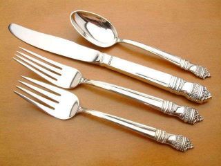 Danish Baroque By Towle Sterling Silver Flatware 4 Piece Place Setting