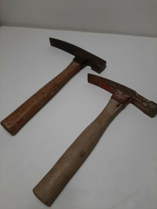 Vintage Plumb 24 Oz.  Brick Mason Rock Stone Hammer Handle Set Of 2