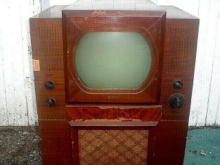ANTIQUE 1948 FADA 940 CONSOLE FLOOR MODEL TELEVISION TV SET FOR RESTORATION 2