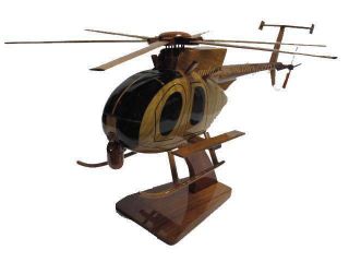 Mh - 6 Mh - 6m Little Bird Helicopter 160th Soar Night Stalkers Wood Wooden Model