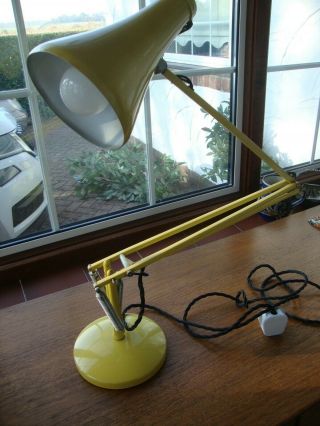 Vintage Yellow Anglepoise Lamp Type 75 1968 - 1973 Model By Herbert Terry