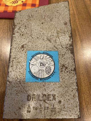 Vintage Drildex Machinist Metal Box Drill Bits
