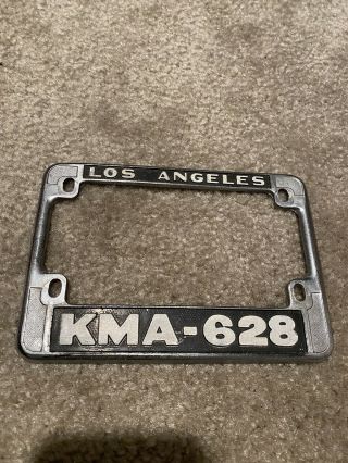 Rare Los Angeles County Sheriffs Department Motorcycle Plate Frame Kma 628