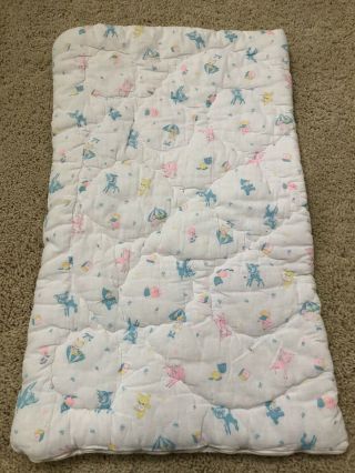 Vintage Unisex Baby Sleeping Bag W/beautiful Vintage Graphics White Quilted