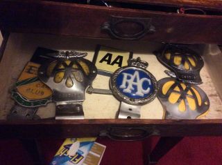 Vintage Aa Car Badges Rac Badge And Others