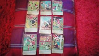 Old vintage football cards.  32 game cards.  Possibly 1970s 2