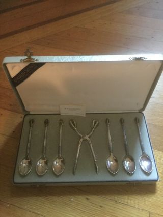 W&s Sorenson Sterling Golden Crown Danish Sterling Silver Spoon Set
