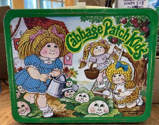 Vintage 1983 Cabbage Patch Kids Metal Lunch Box