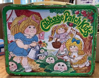 Vintage 1983 Cabbage Patch Kids Metal Lunch Box 2