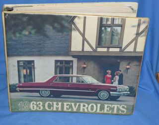 1963 Chevrolet Dealer Showroom Album Color Upholstery Book Not Brochure Binder
