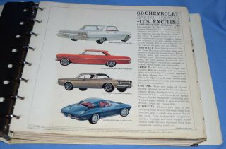 1963 Chevrolet Dealer Showroom Album Color Upholstery Book not brochure binder 2