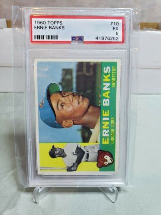 Ernie Banks 1960 Topps Card 10 Psa 5 Ex Chicago Cubs