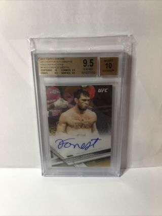 2017 Topps Ufc Chrome Gold Refractor Forrest Griffin /50 Auto Card