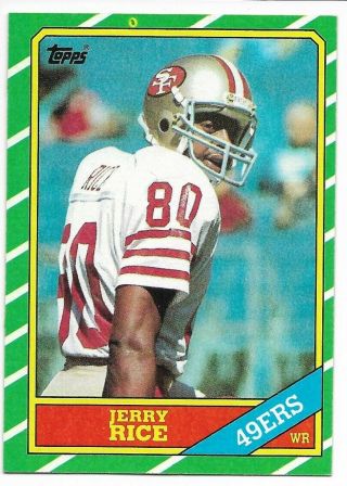 Jerry Rice Rookie Card Topps 1986 - Card Is In (wr Goat)