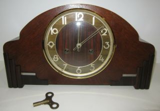 Antique Mauthe Chime Clock 8 - Day,  Key - Wind