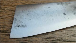 Antique Foster Bros.  Chef or Butcher ' s Rib Splitter Cleaver Knife - RAZOR SHARP 3