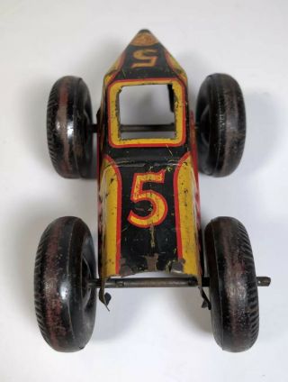 Vintage Marx Tin Windup 5 Race Car Midget 3