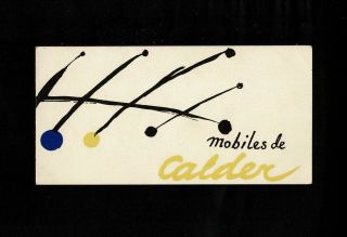 Antique Calder Mobiles Galerie Maeght Paris Exhibit 1950s Lithograph Invitation
