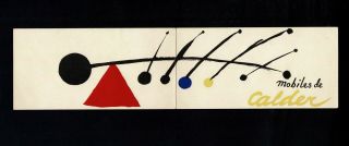 Antique Calder Mobiles Galerie Maeght Paris Exhibit 1950s Lithograph Invitation 3