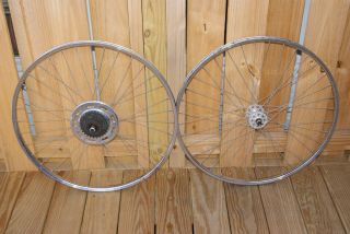 Oem Schwinn 27 " 10 Speed Road Bike Front Rear Rim Wheel Set Continental & Others