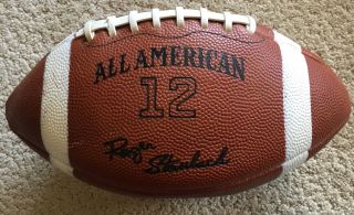 Roger Staubach Reach Vintage “all American 12” Grain Leather Football