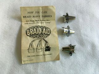 Braid Aid - Set Of 3 - Vintage - With Instructions