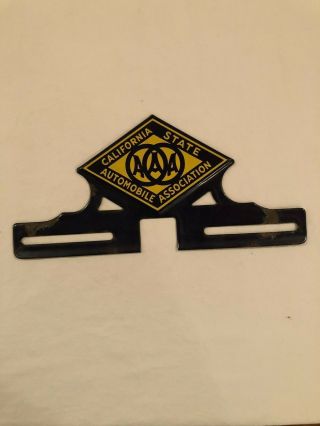 Vintage “aaa” Csaa California State Automobile Association License Plate Topper