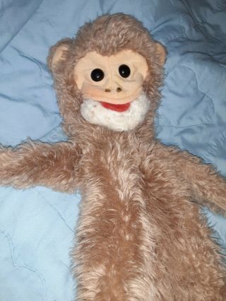 1980 - Furry Huggems - Vintage Monkey Plush Full Body Wrap Around Hand Puppet