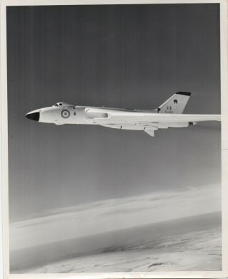 Large Vintage Photo - Avro Vulcan Xl445 In - Flight