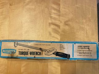 Vintage Craftsman 9 - 44641 Torque Wrench 1/2 " Drive 09 - 150 Ft Lb Box