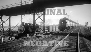 Orig 1953 Negative - Southern Pacific Sp 2 - 8 - 0 & Alco Pa California Railroad Ca