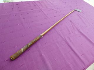 Playable Vintage Hickory Early smooth faced iron SW C3 old golf memorabilia 3