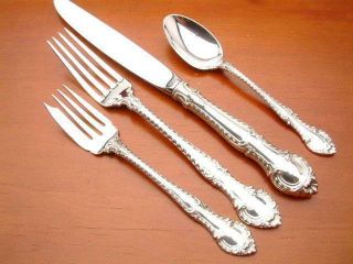 English Gadroon By Gorham Sterling Silver Individual 4 Piece Place Setting