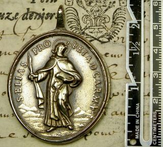 Antique St.  Elijah Spiritual Father Carmelite Order Teresa Of Avila Bronze Medal