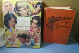2 Vintage Beauty Salon Cosmetology Books Retro 1970s Hair Makeup Rockabilly Fun